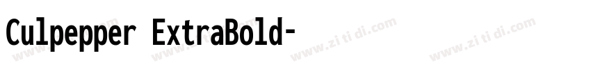 Culpepper ExtraBold字体转换